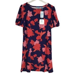 NWT Tori Richard Honolulu Open Spaces Patrice Floral Pink Shift Dress Sz S